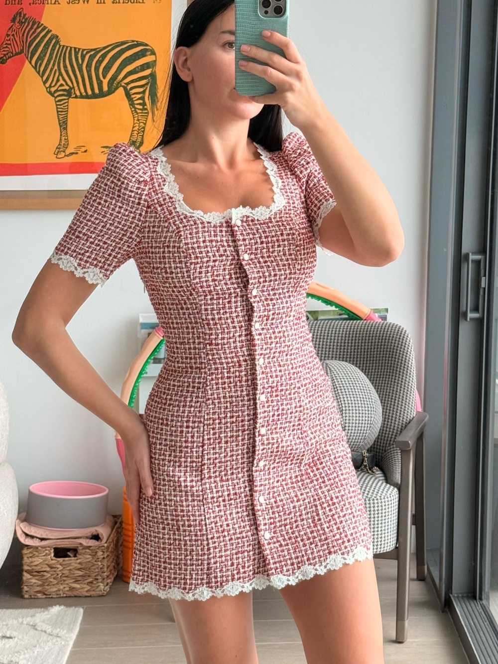 Reformation Tweed Mini Dress – Size 6